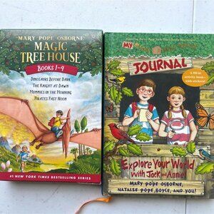 Magic Tree House Books 1-4 & Journal Dinosaurs Medieval Castle Pyramids & Pirate